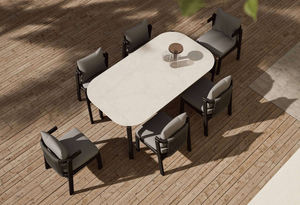 Juego de Mesa y Sillas de Comedor de Aluminio de Alta Calidad, Moderno y Minimalista, para Jardín, <span class=keywords><strong>Restaurante</strong></span> o <span class=keywords><strong>Terraza</strong></span> - Product Image 5
