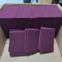 Pad Penggosok Non-woven Heavy Duty 6*9 Inch Merah untuk Industri dan Rumah Tangga