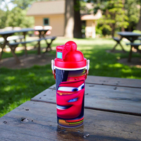 Bouteille d'eau réutilisable pour enfants, 600 ml, sans BPA, design sportif 3D, écologique, OEM ODM, avec logo personnalisé pour une utilisation en extérieur et des promotions