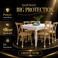Protections de pieds de chaise en silicone, embouts pour sols avec protection anti-rayures et réduction du bruit pour sols en bois dur, fabriquées en Chine
