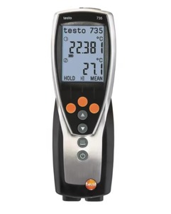 เทอร์โมมิเตอร์แบบหลายช่องสัญญาณ Testo 735-2 รุ่นใหม่ 0563 7352 สำหรับสอบเทียบเซ็นเซอร์วัดอุณหภูมิแบบคงที่, หัววัด PT100 - Product Image 1
