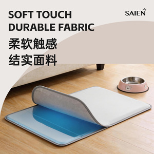 SAIEN Alfombra de Gel Refrigerante para Mascotas, Rectangular, Gris Claro, Antideslizante, Fácil de Limpiar, para Gatos - Product Image 4