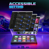 Fifine Ampligame D6 RGB Mini clavier 15-LCD touches visuelles personnalisable FPS contrôleur de flux de jeu contrôleur de Studio de bureau