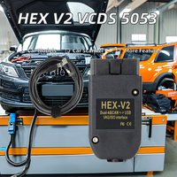 Lector de Códigos OBD HEX V2 VCDS 5053 para Audi V22.10 V23.3 AT162+FT232 Eléctrico 6V Diagnóstico de Windows Compatible Universalmente