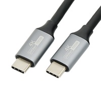 Kabel USB 3.2 Tipe C ke C 20Gbps 100W PD Pengisian Cepat 4K 60Hz E-Marker Fungsi Lengkap Kabel USB C Male ke Male