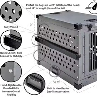 Cage de voyage pliable pour chien en métal 106 * 78 * 78 cm XXL