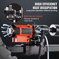 Perceuse à noyau de diamant, foreuse à noyau de béton humide de 10 pouces avec roues de support, vitesse de 750 tr/min et filetage M22 et poignée de levage