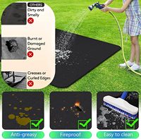 Tapis de protection résistant à la chaleur pour barbecue, tapis ignifuge pour sol de barbecue, protège la terrasse, le gazon des déversements de graisse et des étincelles de feu