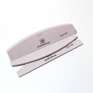 Promotional Zebra Grey Emery Nail File 100/180 Grit Dual Sided Professional Nail Care Tools with Custom Logo & Packing