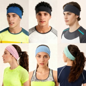 Bandeaux de sport à séchage rapide pour femmes et hommes, idéaux pour le basketball et le football, avec logo personnalisé, vente en gros - Product Image 6