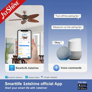 Ventilador de techo 1stshine para el hogar, 3 velocidades, Control de <span class=keywords><strong>cadena</strong></span> de tracción, aspas de madera maciza, ventilador de techo rústico de viento Natural - Product Image 6
