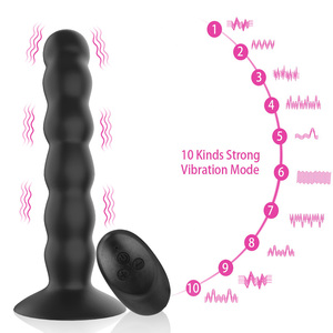 Afstandsbediening Siliconen Prostaat Massager 10 Frequentie Trillingen Butt Plug Seksspeeltjes - Product Image 1