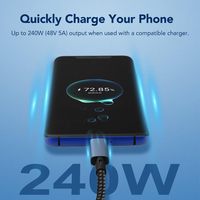 Câble USB4 avec écran LED, câble de charge USB C vers USB C 240W 8K 60Hz, câble de transfert 40Gbps pour MacBook,lPhone15 et plus