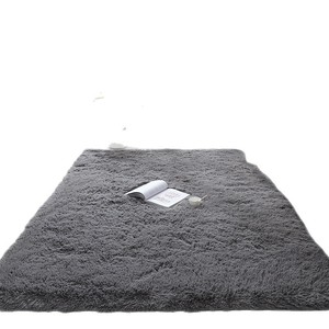 Alfombra nórdica de felpa rectangular de color sólido antideslizante para sala de estar, dormitorio, decoración del hogar, color melocotón, marrón claro, fibra de poliéster - Product Image 5