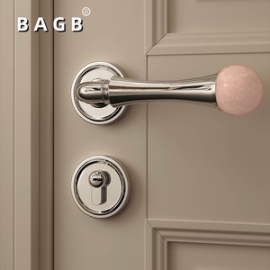 Poignée de porte moderne en pierre de pin blanc naturel, magnétique et silencieuse, pour chambre à coucher - Product Image 3