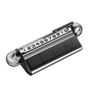 Placa de estacionamiento temporal luminosa con energía solar, tarjeta metálica con número de reubicación para coche, con cortador de ventanas, brilla en la oscuridad - Product Image 1