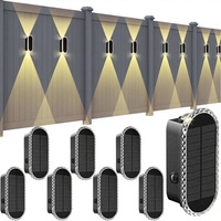 Lampe LED Solaire Extérieure pour Clôture et Mur 3000/4000/6000K 3 Modes Étanche IP65 Économe en Énergie avec Détecteur de Mouvement à Distance pour Jardin