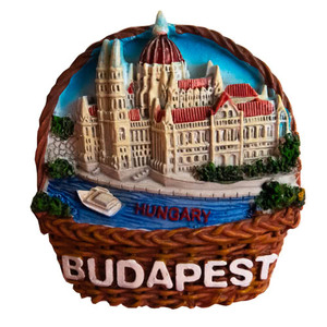 Personalizzato 3D in resina MDF danubio ungherese parlamento pescatore forte Buda castello Souvenir magnete da frigorifero Budapest - Product Image 1