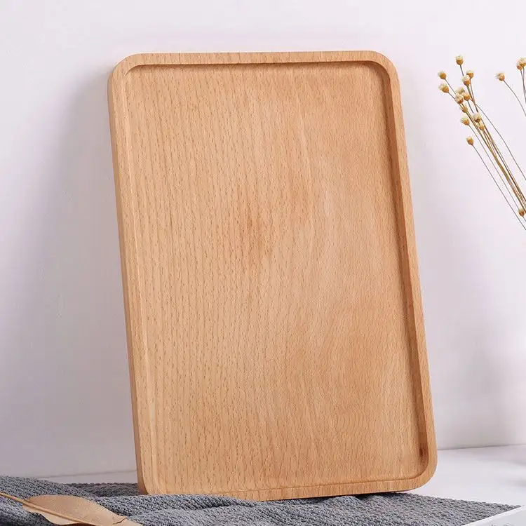 ユニークなスタイル最新のモダンなデザイン長方形の木製サービングトレイプレート盛り合わせサーバー皿ホームホテルバー用