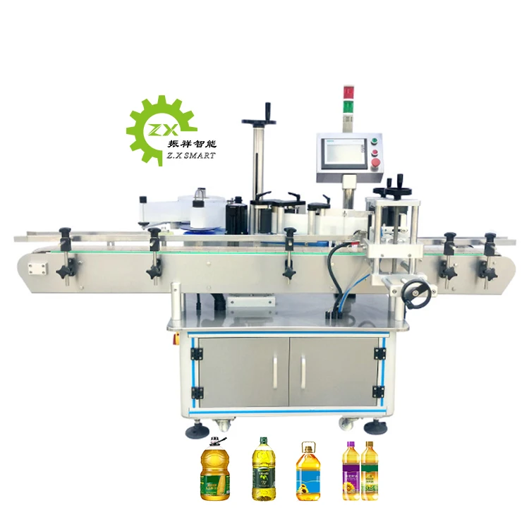 High Quality System PLC Connectable Alcohol Condiments Bottle Oil Bottle Labeling Machine
