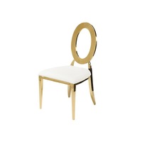 Chaises de banquet empilables dorées à dossier ovale pour hôtels, restaurants et événements – Style moderne – Vente en gros