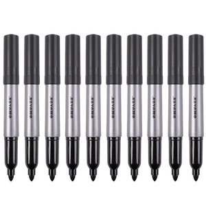 Customizable Flat Tip Black Permanent Marker <b>Pen</b> <b>Waterproof</b> Plastic With Colored Ink for Writing on Paper - Product Image 4
