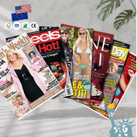 Impression de magazines périodiques personnalisés en couleur, avec pelliculage brillant et piqûre à cheval, pour brochures d'entreprise