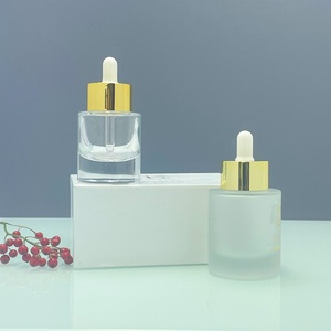 Clear Frosted 30ml Glass Cosmetic Face Serum Bottles Custom Empty Luxury Hair Essential Oil Dropper Bottle With <b>Box</b> - Product Image 5