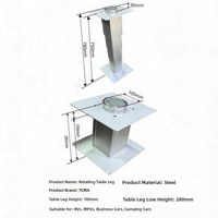 Pieds de table pneumatiques multifonctions Carriage |   Pieds de levage réglables pour conversion de camping-car à assise opposée