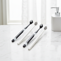 Brosse à dents de voyage en nylon à poils moyennement souples, colorée, avec logo personnalisé, pour adultes, vente en gros à prix abordable, pour usage domestique