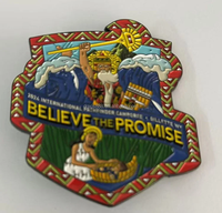 Épinglette/Badge en émail souple ou dur personnalisé avec logo classique du Club International Pathfinder Camporee Adventist, fabriqué en Chine