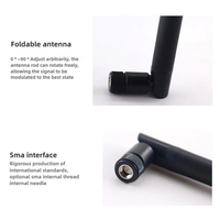 Antenne WiFi de canard en caoutchouc pliable 2.4 GHz pour connecteur SMA Antenne DBI 4G longue distance pour routeur extérieur 2.4G