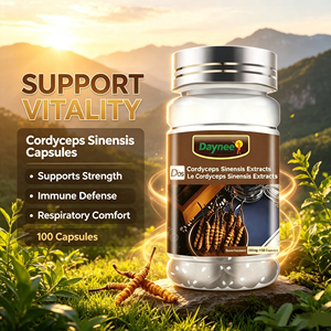 Capsules d'extrait de Cordyceps Sinensis pour soutenir la santé immunitaire et respiratoire, stimuler la vitalité, prendre soin de la prostate, complément alimentaire à base de plantes - Product Image 4