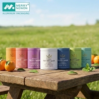 Boîte en métal aluminium personnalisée avec couleur et logo, 350 ml/500 ml, conteneur de qualité alimentaire pour le stockage de protéines en poudre et de capsules