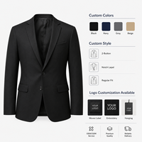 Veste de costume professionnelle à deux boutons, revers cranté, coupe classique, en coton antibactérien, plusieurs couleurs unies, uniforme de personnel, blazer personnalisé