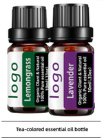 Vente en gros de flacons d'huile essentielle ambrée de 30 ml, flacons de mélange d'huiles essentielles de 10 ml, flacons d'hydrolat de 20 ml avec bouchons dorés filetés