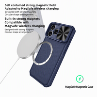 Coque Magnétique HEYBINGO pour IP 17 18 Pro Max avec Support Coulissant pour Objectif et Protection Anti-Chute – Élégante