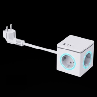 Prise murale universelle KC/EU à 3 prises, nouveau design, PD25W, portable, avec anneau lumineux pour l'insertion de la prise