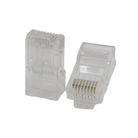Connecteur de câble réseau Ethernet RJ45 blindé modulaire CAT5/CAT6 avec contacts en bronze phosphoreux, durabilité de 750 cycles/minute