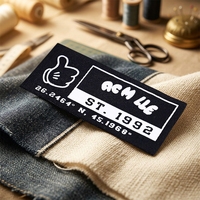 Étiquettes de marque personnalisées pour vêtements, étiquettes en coton satiné doux au toucher pour vêtements d'enfants et d'adultes, et marques de mode
