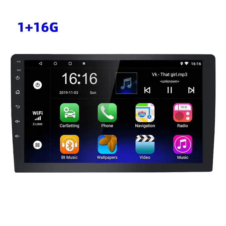 Meilleure vente 1024*600 HD écran tactile 9 pouces universel Android 10 autoradio GPS pour Toyota Corolla avec GPS