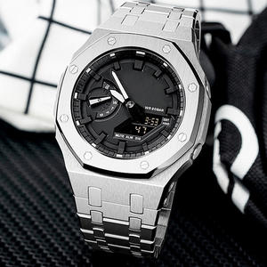 Kit de Modification Métal Tendance Boîtier et Bracelet de Montre GA2100 Kit de Mod Argent Acier Inoxydable pour Kit Gshock GA2100 <span class=keywords><strong>GA2110</strong></span> - Product Image 6