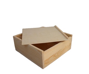 Custom Wood Box Sliding Lid,Unfinished Wood Box With Sliding Lid