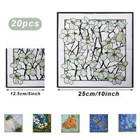 Serviettes en papier jetables à thème Van Gogh, faible MOQ, écologiques, pour fêtes à thème artistique et événements d'exposition muséale