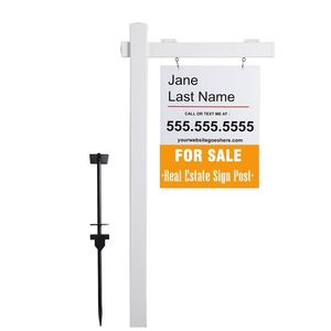 Vinyl PVC bất động sản đăng bài, 6ft thương mại cấp đăng chủ với rustproof cổ phần, realtor sân bài đứng cho mở nhà - Product Image 5