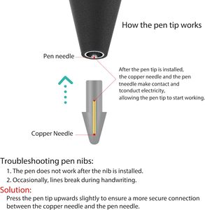Puntas de Repuesto para el Lápiz Remarkable Paper Pro, Puntas de Repuesto para el Lápiz Remarkable Paper Pro, Puntas/Nibs Rellenas de Carbono - Product Image 4