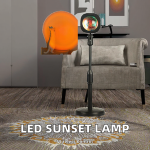 Lámpara de proyección de ambiente LED creativa moderna efecto atardecer cuerpo ABS sombra negra para decoración de sala de estar Internet en vivo - Product Image 6