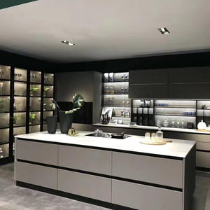 ชุดตู้ครัวไม้จริงทันสมัย ระบบจัดเก็บของทนทา<span class=keywords><strong>น</strong></span>พร้อมลิ้<span class=keywords><strong>น</strong></span>ชักและชั้นวาง ประหยัดพื้<span class=keywords><strong>น</strong></span>ที่สำหรับการปรับปรุงครัวบ้าน - Product Image 1