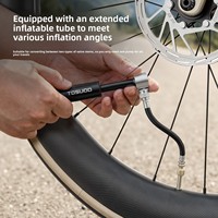 Pompe à air portable TOSUOD mini haute pression en alliage d'aluminium et nylon avec valve Schrader pour vélo de montagne et vélo de route
