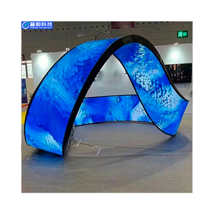 Pantalla LED Curva de Amplia Gama de Colores Pushunled, Video Wall Flexible para Publicidad Comercial de Autoservicio, P1.538 LED Flexible - Product Image 3